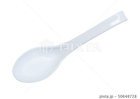 plastic soup spoon isolated on white background 50648728