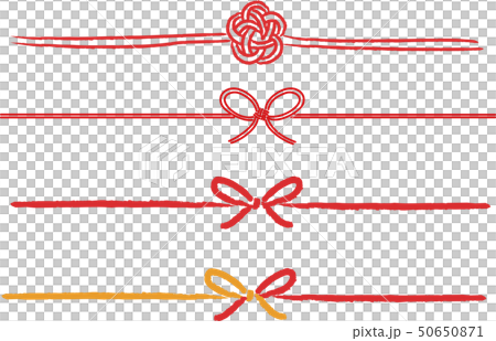 水引 手書き 素材のイラスト素材