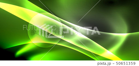 Glossy glowing neon light wave background Glossy glowing neon light wave background 50651359