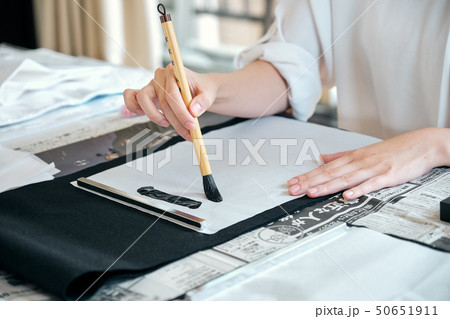 書道体験 手元 書道体験 手元 50651911