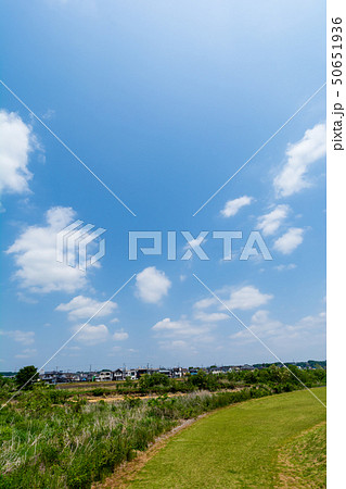 穏やかな春の青空と住宅街 穏やかな春の青空と住宅街 50651936