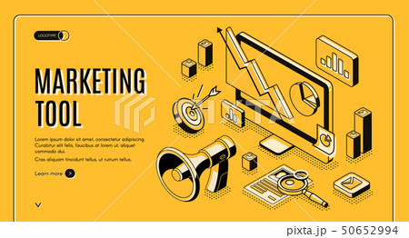 Marketing e-commerce, data analysis tool banner. Marketing e-commerce, data analysis tool banner. 50652994