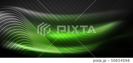 Glowing shiny neon squares abstract background, techno modern template 50654098