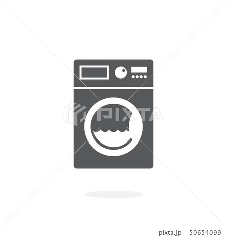 Washing machine icon on white background Washing machine icon on white background 50654099