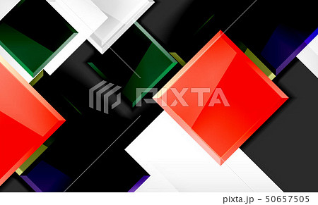 Bright colorful square shape blocks geometrical background 50657505