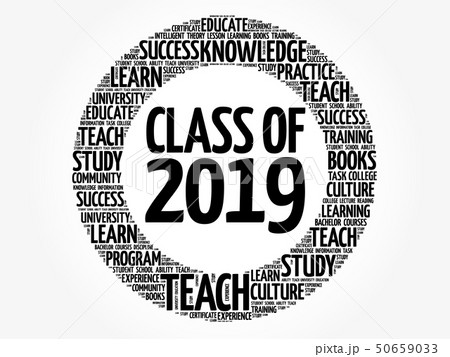 CLASS OF 2019 word cloud collage CLASS OF 2019 word cloud collage 50659033