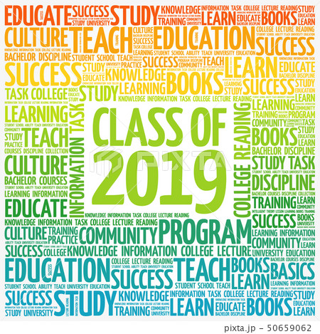 CLASS OF 2019 word cloud collage 50659062