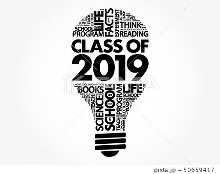 CLASS OF 2019 bulb word cloud 50659417