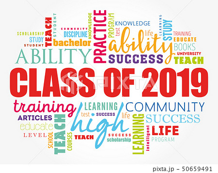 CLASS OF 2019 word cloud collage 50659491