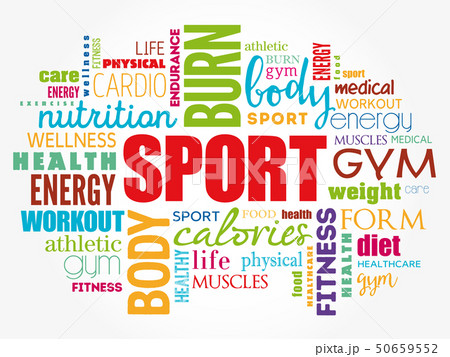 SPORT word cloud, fitness 50659552