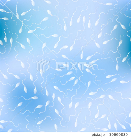 Lots of white realistic detailed spermatozoids, 50660889