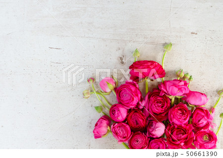 Flowers flat lay composition 50661390