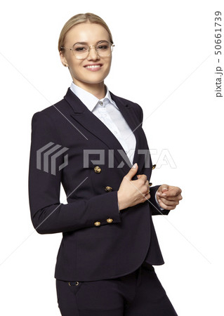 Happy Beautiful Blonde Woman Smiling 50661739