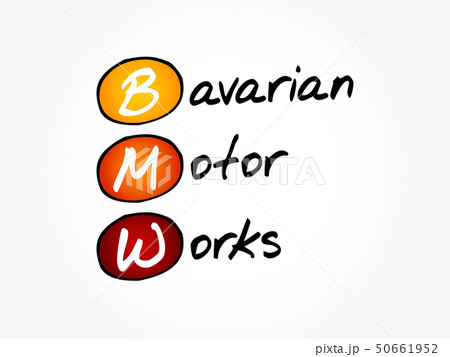 BMW - Bavarian Motor Works acronym BMW - Bavarian Motor Works acronym 50661952