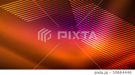 Neon glowing lines, magic energy space light concept, abstract background wallpaper design Neon glowing lines, magic energy space light concept, abstract background wallpaper design 50664446