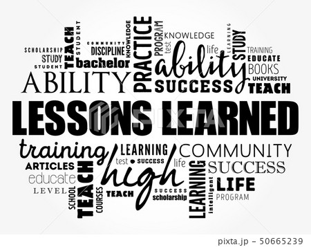 Lessons Learned word cloud collage 50665239