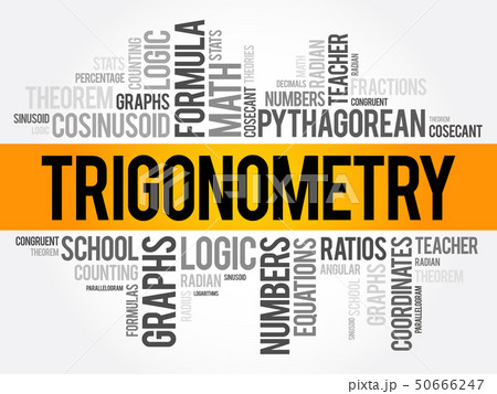 Trigonometry word cloud collage Trigonometry word cloud collage 50666247