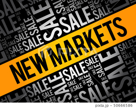 New Markets word cloud collage 50666586