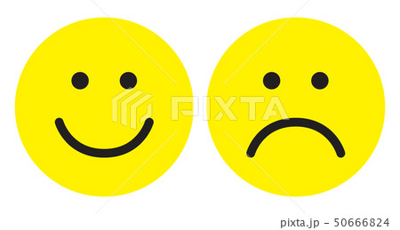 Happy and sad face icons. 50666824