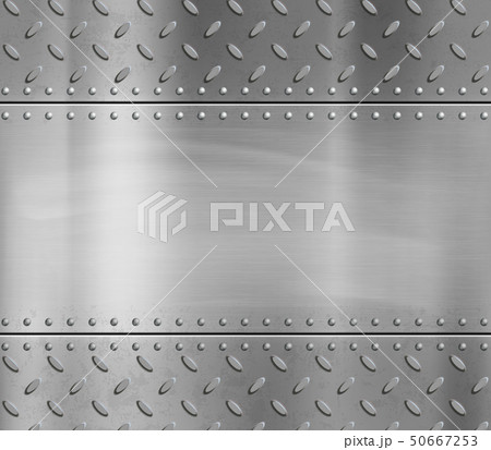Metal blank polished plate with rivets and pattern Metal blank polished plate with rivets and pattern 50667253