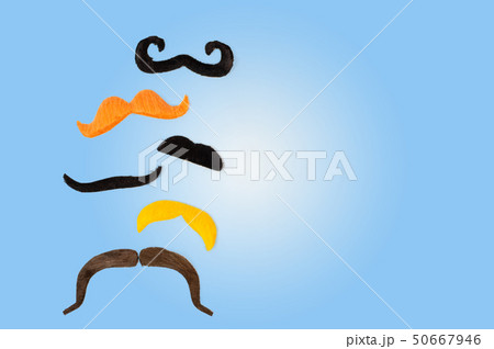 top view different types and shapes of mustaches 50667946