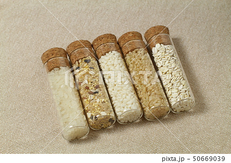 穀物五種類、白米、、玄米、麦、雑穀米、餅米、主食 50669039