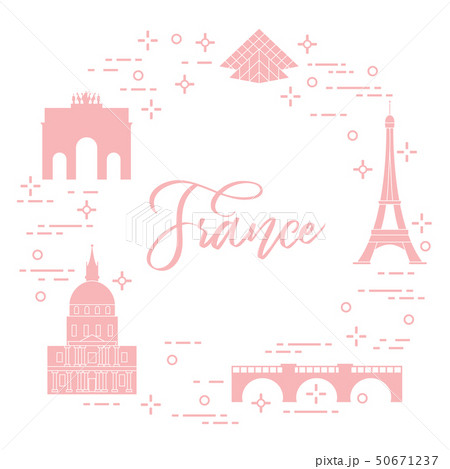 Famous buildings of Paris Symbols and landmarks. Famous buildings of Paris Symbols and landmarks. 50671237