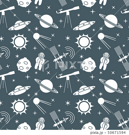 Cartoon space seamless pattern Astronomy. Science 50671594
