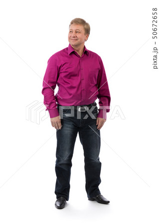 male 40 years on a white background in a purple male 40 years on a white background in a purple 50672658