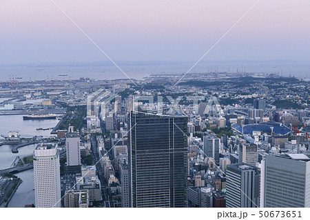 日本の横浜都市景観 横浜港や山手、元町などを望む 日本の横浜都市景観 横浜港や山手、元町などを望む 50673651
