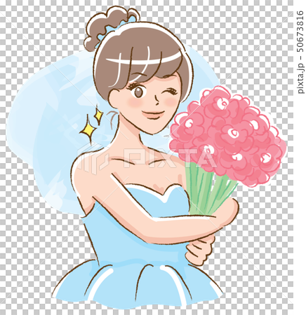 結婚 花嫁 イラストのイラスト素材 50673816 Pixta