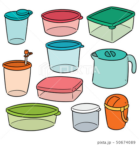 vector set of plastic container 50674089