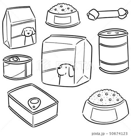 vector set of dog food 50674123