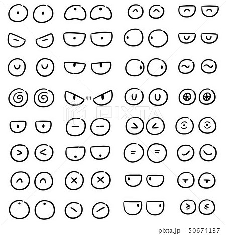 vector set of cartoon eyes vector set of cartoon eyes 50674137