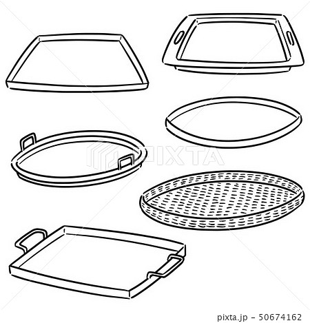 vector set of tray 50674162