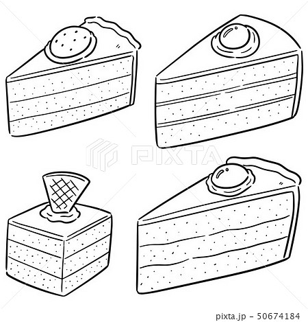 Vector Set Of Cakeのイラスト素材