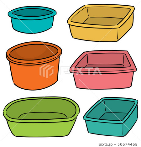 vector set of plastic basin vector set of plastic basin 50674468