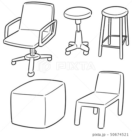 vector set of chair vector set of chair 50674521