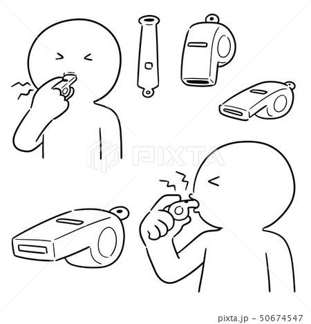 vector set of whistle 50674547