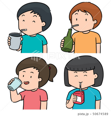 vector set of people drinking vector set of people drinking 50674589