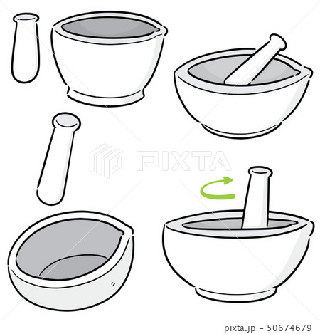 vector set of mortar and pestle vector set of mortar and pestle 50674679