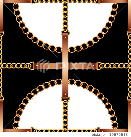 Seamless pattern with belts, chains and rope Seamless pattern with belts, chains and rope 50676618