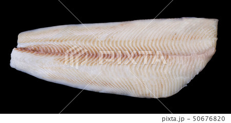 Single fresh raw whole cod white fish fillet Single fresh raw whole cod white fish fillet 50676820