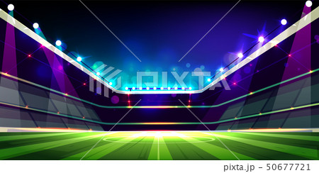 Empty soccer field before game cartoon Empty soccer field before game cartoon 50677721