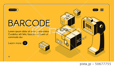 Barcode scanning service website template Barcode scanning service website template 50677755