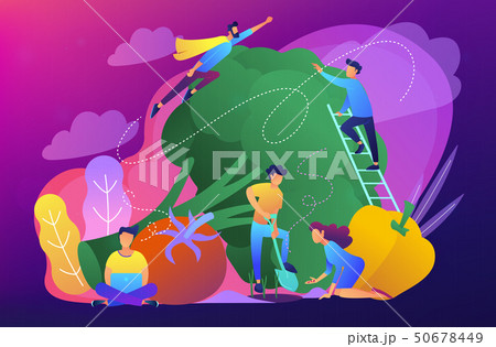 Vegetarianism concept vector illustration. 50678449