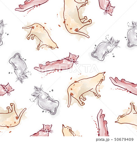Vector cat pattern 50679409
