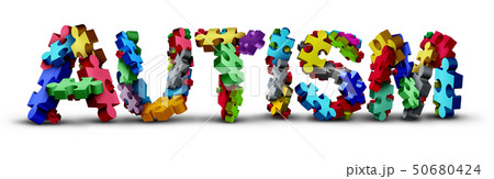 Autism Text Icon Autism Text Icon 50680424