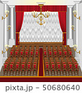 a large concert hall with a stage and columns 50680640