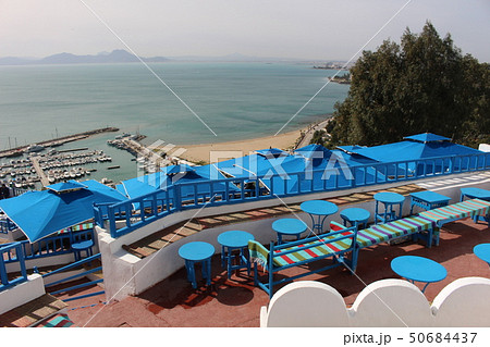 シディ・ブ・サイドの海岸　チュニジア　チュニス　アフリカ 50684437